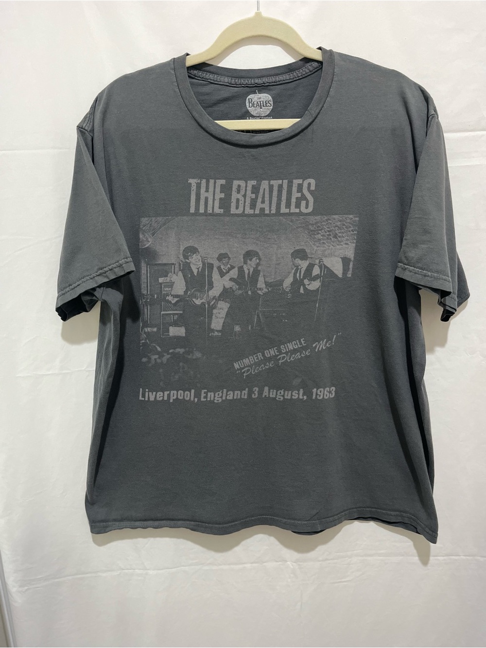 The Beatles Charcoal Gray Short Sleeve Graphic Tee